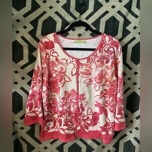 Sigrid Olsen cardigan 75%silk